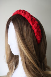 Carmine Braided Velvet Headband